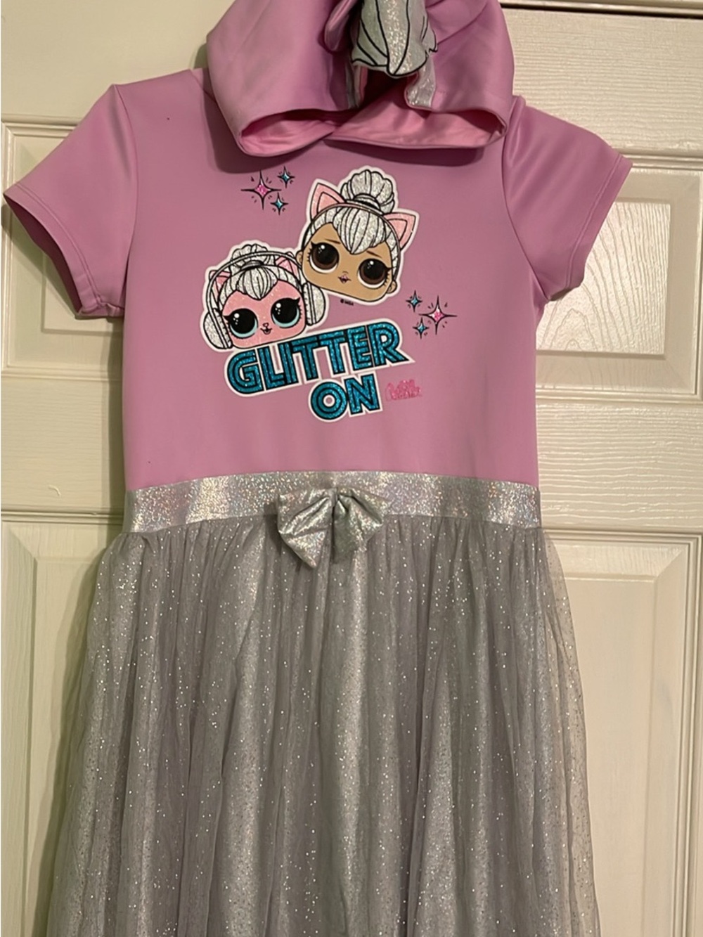 L.O.L. Surprise! Pink Hooded Dress with Silver Accent